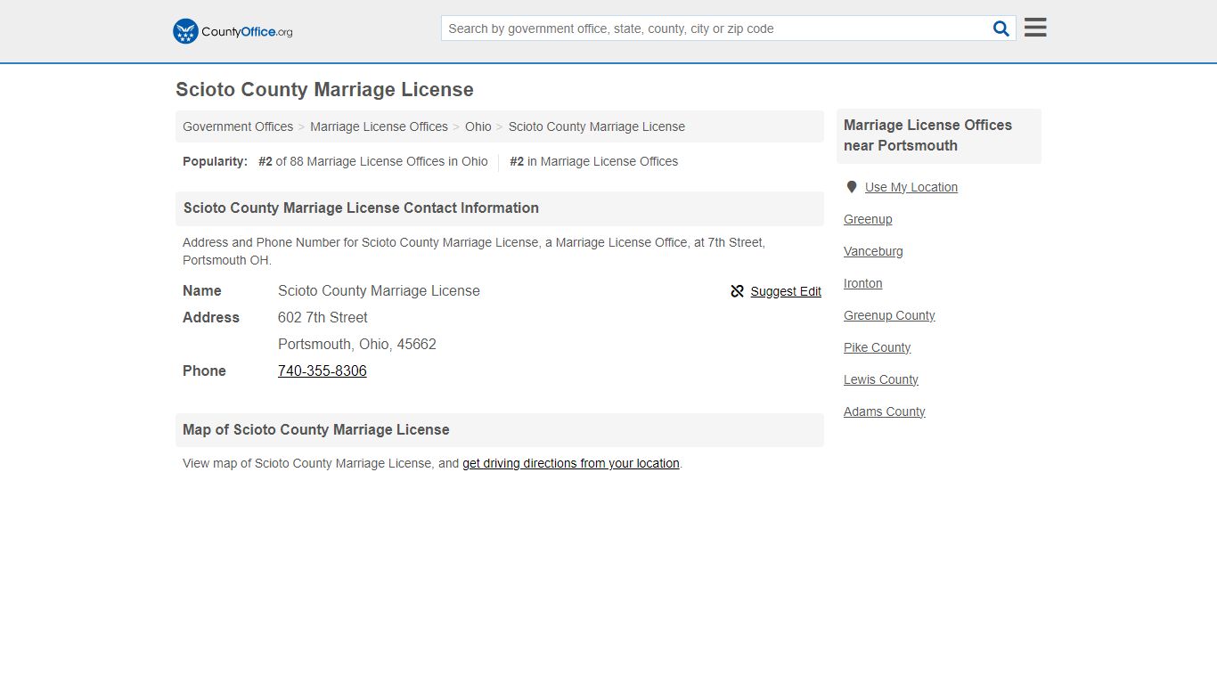 Scioto County Marriage License